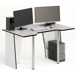 Компьютерный стол СКП-5 GL-5  белый с черным